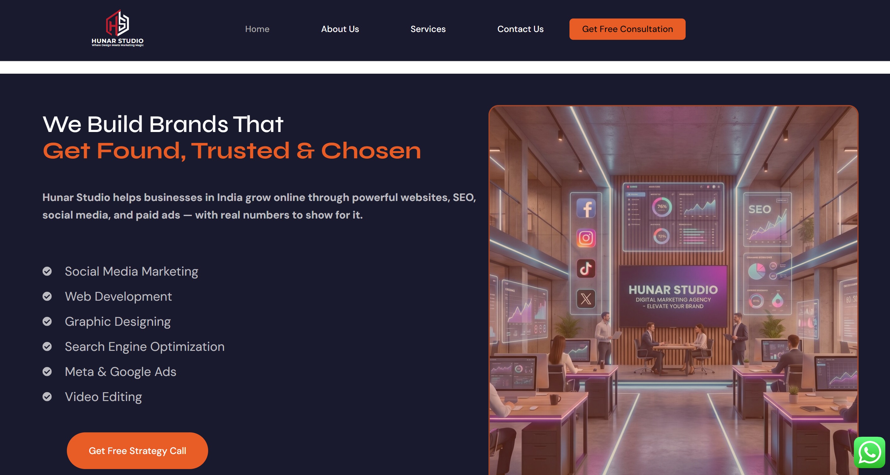 Hunar Studio Website